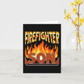 Firefighter Son Fireman Gift Proud Firefighter Quo Karte (Gelbe Blume)