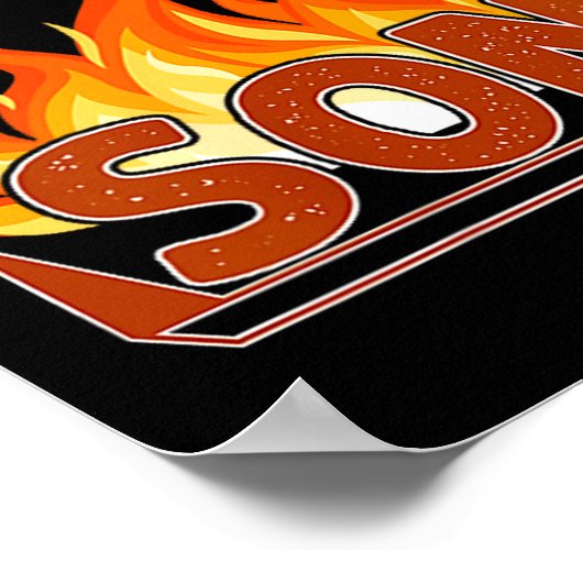 Firefighter Son Fireman Gift Proud Firefighter Quo Poster (Ecke)