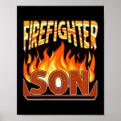 Firefighter Son Fireman Gift Proud Firefighter Quo Poster (Vorne)