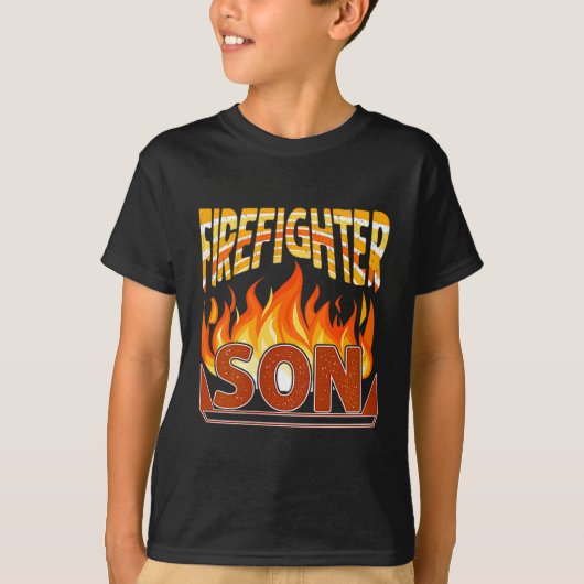 Firefighter Son Fireman Gift Proud Firefighter Quo T-Shirt (Vorderseite)