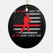 Firefighter Son T-Shirt Proud Firefighter Vater Ma Keramik Ornament (Links)
