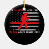 Firefighter Son T-Shirt Proud Firefighter Vater Ma Keramik Ornament (Hinten)