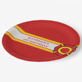 Firefighter Sound The Alarm 1st Birthday Pappteller (Schrägansicht)