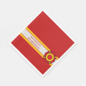Firefighter Sound The Alarm 1st Birthday Serviette (Ecke)