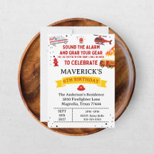 Firefighter Sound The Alarm Birthday