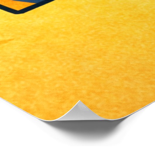 Firefighter Standing Against the Flames Poster (Ecke)