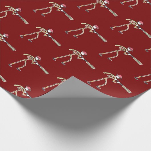 Firefighter Stickman Geschenkpapier (Ecke)