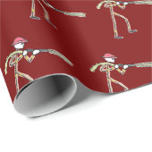 Firefighter Stickman Geschenkpapier (Rolleneckpunkt)