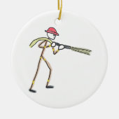 Firefighter Stickman Keramik Ornament (Vorne)