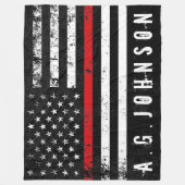 Firefighter Styling American Flag Full Custom Fleecedecke (Vorderseite)