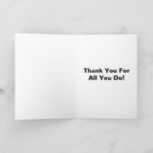 Firefighter Super Helden Black Danke Personalize Karte (Innenseite)