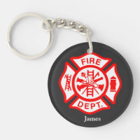 Firefighter Symbol Fireman Logo-Individuelle Name