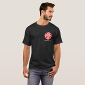 Firefighter Symbol Fireman Logo-Individuelle Name T-Shirt (Vorne ganz)