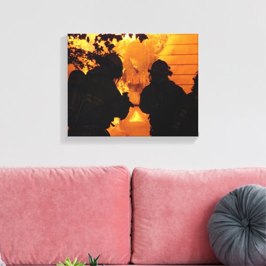 Firefighter Team Leinwanddruck (Insitu (Wohnzimmer))