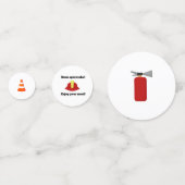 Firefighter Thema weiß Geburtstag Bilingual Junge Konfetti (Vorderseiten)