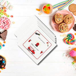 Firefighter-Thema Weißes zweisprachiges Papier Nap Serviette