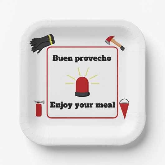 Firefighter Theme Bilingual Paper Teller für Junge (Vorderseite)