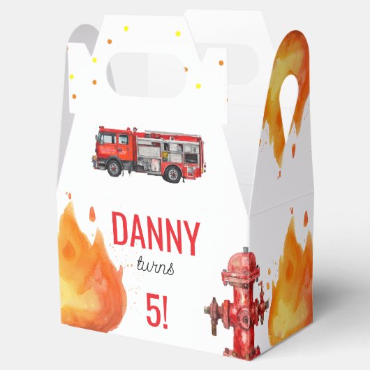 Firefighter Theme Gefälligkeitsbox Geschenkschachtel (Geöffnet)