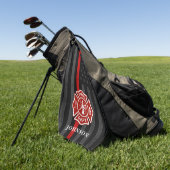 Firefighter Themed American Flag Golfhandtuch (Gras)