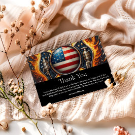 Firefighter Themed Senior Graduation Dankeskarte