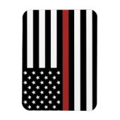 Firefighter Thin Red Line America Flag Fire Rescue Magnet (Vertikal)