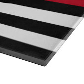 Firefighter Thin Red Line American Flag Name Schneidebrett (Ecke)