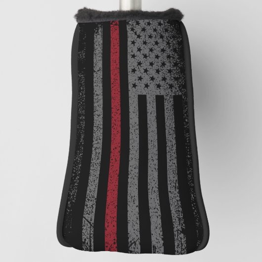 Firefighter Thin Red Line Amerikanische Flagge Golf Headcover (Rotieren 90)