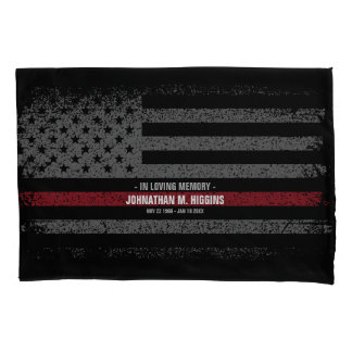 Firefighter Thin Red Line Amerikanische Flagge Kissenbezug