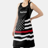 Firefighter Thin Red Line Amerikanische Flagge Schürze (InSitu)