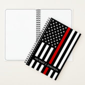 Firefighter Thin Red Line Feuerwehrflagge Notizblock (Innen)