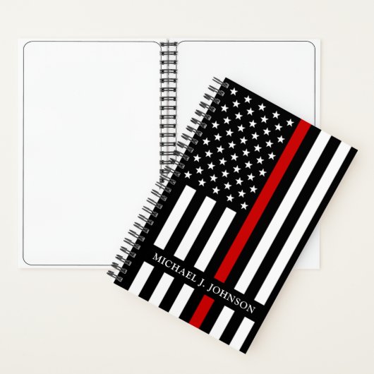 Firefighter Thin Red Line Feuerwehrflagge  Notizblock (Innen)