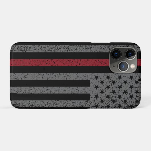 FireFighter Thin Red Line Flag Case-Mate iPhone Hülle (Rückseite (Horizontal))