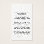 Firefighter Thin Red Line Flag Photo Prayer Card (Rückseite)