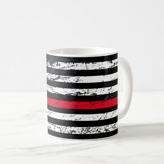 Firefighter Thin Red Line Kaffeetasse (VorderseiteRechts)