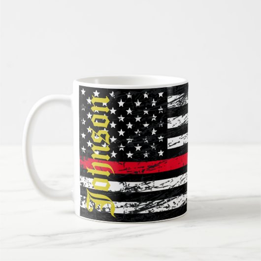Firefighter Thin Red Line Kaffeetasse (Links)