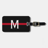 Firefighter Thin Red Line Monogram Gepäckanhänger (Vorderseite horizontal)