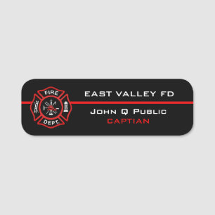 Firefighter Thin Red Line Namensschild