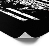 Firefighter Thin Red Line US-Flagge Poster (Ecke)