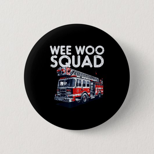 Firefighter Truck Wee Woo Squad Fireman Men Boys K Button (Vorderseite)