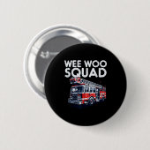 Firefighter Truck Wee Woo Squad Fireman Men Boys K Button (Vorne & Hinten)