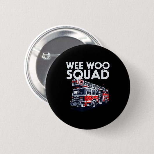 Firefighter Truck Wee Woo Squad Fireman Men Boys K Button (Vorne & Hinten)