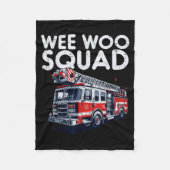 Firefighter Truck Wee Woo Squad Fireman Men Boys K Fleecedecke (Vorderseite)
