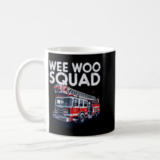 Firefighter Truck Wee Woo Squad Fireman Men Boys K Kaffeetasse (Links)