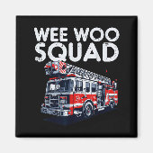 Firefighter Truck Wee Woo Squad Fireman Men Boys K Magnet (Vorne)