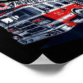 Firefighter Truck Wee Woo Squad Fireman Men Boys K Poster (Ecke)