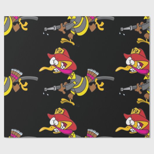 Firefighter Turkey with Hose Geschenkpapier (Flach)