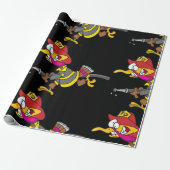 Firefighter Turkey with Hose Geschenkpapier (Ungerollt)