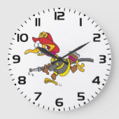 Firefighter Turkey with Hose Große Wanduhr (Vorderseite)