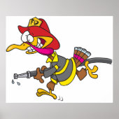 Firefighter Turkey with Hose Poster (Vorne)