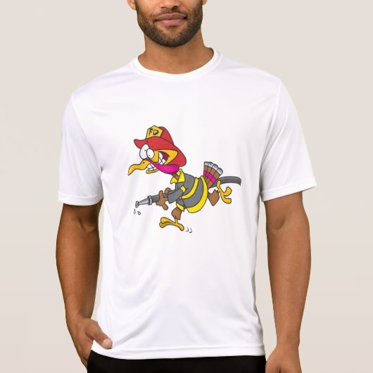 Firefighter Turkey with Hose T-Shirt (Vorderseite)